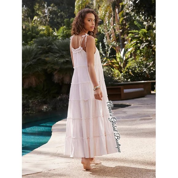 NWT, Anthropologie  Senorita Gingham Ruffled Maxi Dress - Picture 9 of 16